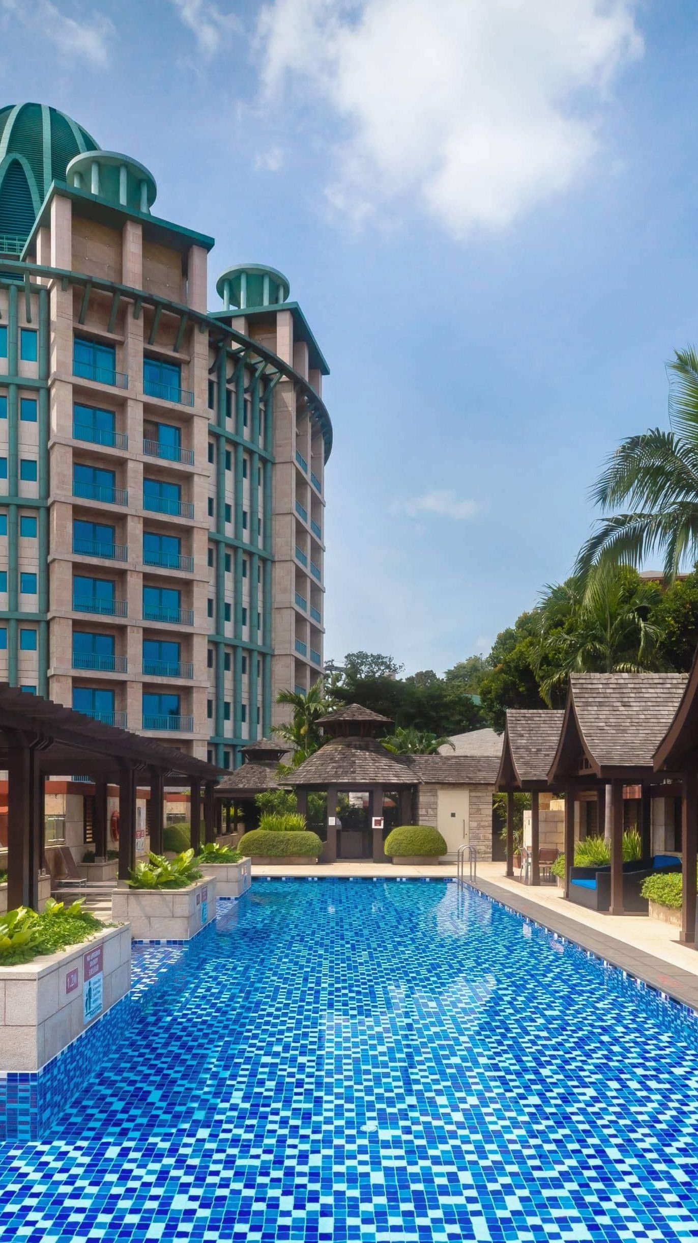 Crockfords Tower Singapore pool area