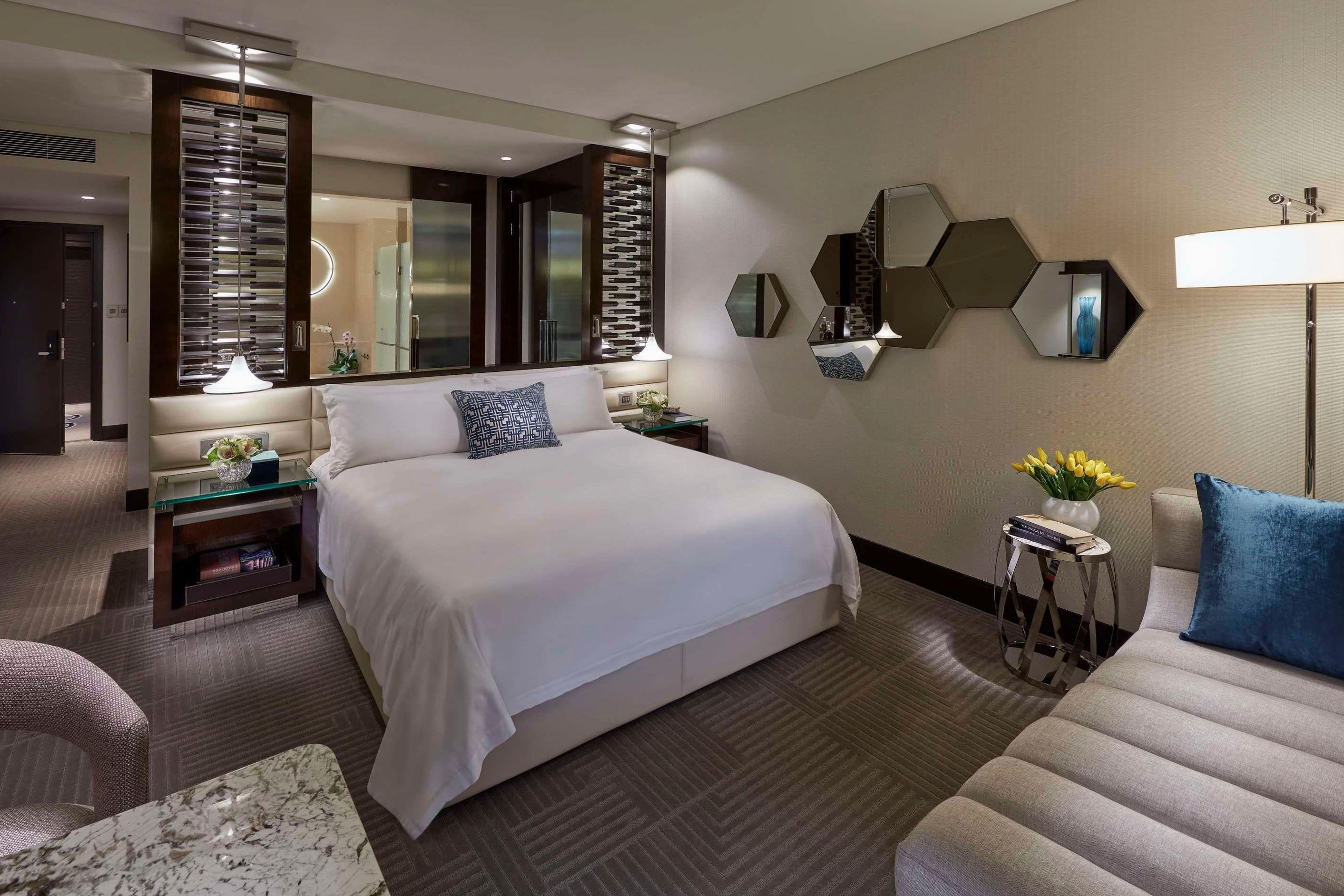 Crown Towers Perth guest room with river views