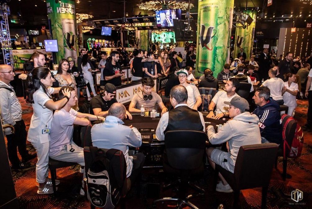 Poker tables on the Crown Perth casino floor